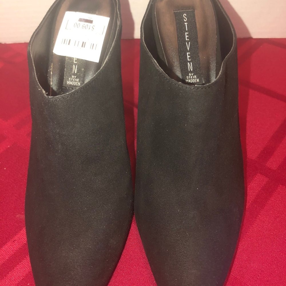 COPY - Black Suede leather mules